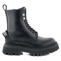 Kotníková obuv dsquared urban hiking ankle boots lace up černá