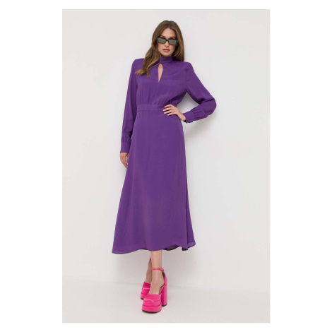 Šaty Ivy Oak fialová barva, maxi IVY & OAK