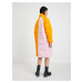 Růžovo-oranžový dámský zimní kabát ICHI