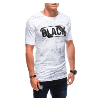 Buďchlap Jedinečné bílé tričko s nápisem BLACK S1903