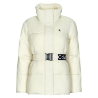 Calvin Klein Jeans LOGO BELT WAISTED SHORT PUFFER Béžová