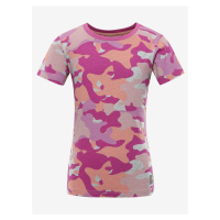 Šedo-růžové dětské vzorované tričko NAX KOSTO