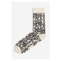 H & M - Ponožky's motivem - béžová