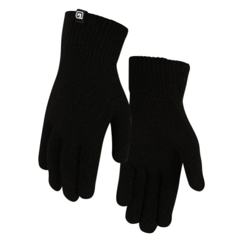 Lewro ULAM Dětské pletené rukavice, černá, velikost