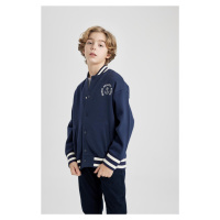 DEFACTO Boys College Collar Bomber Cardigan