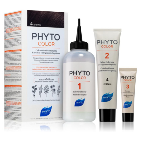 Phyto Color barva na vlasy bez amoniaku odstín 4 Brown