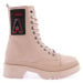 DGN K9062 Women's Lace-Up Emblem Detail Boots.