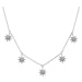 Brilio Silver Třpytivý stříbrný náhrdelník s čirými zirkony NCL14W
