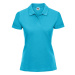 Turquoise Women's Polo Shirt 100% Cotton Russell