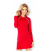 Společenské dámské šaty COLLAR s ozdobnými zipy červené - Červená - Numoco