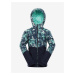 Tyrkysovo-modrá dětská vzorovaná bunda NAX IMUFO