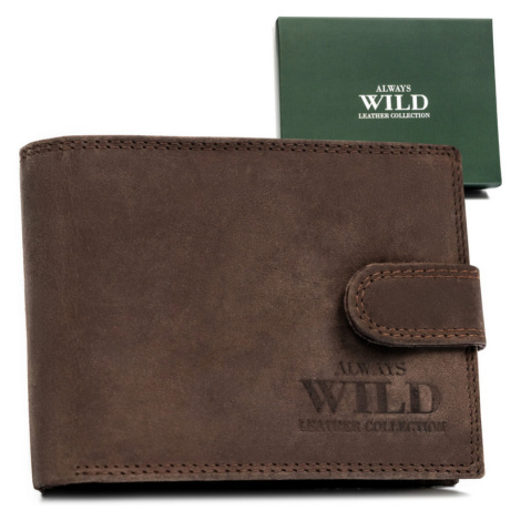 Klasická kožená pánská peněženka bez zapínání Wild