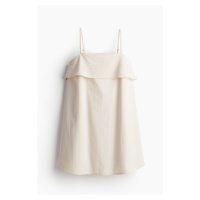 H & M - Popelínové šaty áčkový střih - béžová