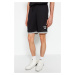 Trendyol Black Men's Regular/Regular Cut Shorts with Printed Text