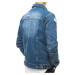 Pánská džínová bunda děrovaná riflová bundička s oděrky
