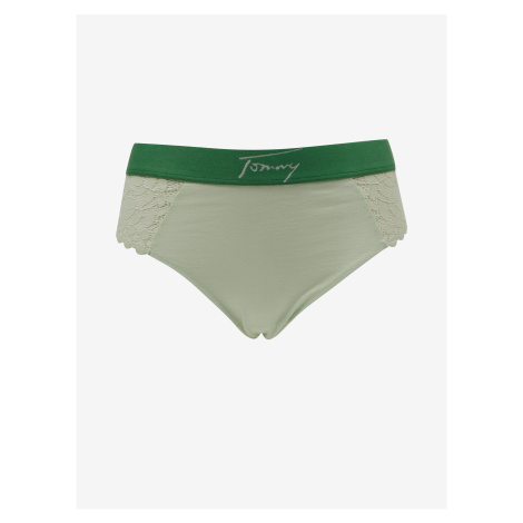 Světle zelené dámské krajkové kalhotky Tommy Jeans Tommy Hilfiger