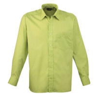 Premier Workwear Pánská košile s dlouhým rukávem PR200 Lime -ca. Pantone 382