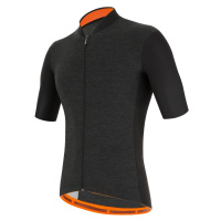 SANTINI Cyklistický dres s krátkým rukávem - COLORE PURO - šedá/černá