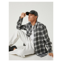 Koton Plaid Lumberjack Shirt Classic Collar Long Sleeve