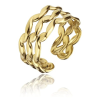 Marc Malone Otevřený pozlacený prsten Clara Gold Ring MCR23007G