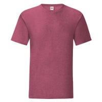 Burgundy men's t-shirt in combed cotton Iconic with sleeve Fruit of the Loom