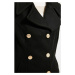 Trendyol Black Button Closure Wool Cachet Coat