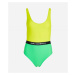 Plavky karl lagerfeld colour block swimsuit zelená