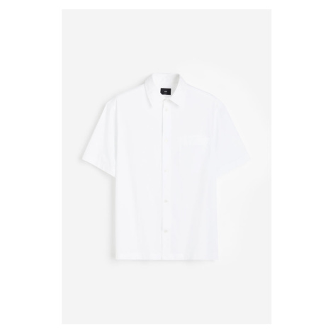 H & M - Košile's krátkým rukávem Relaxed Fit - bílá H&M