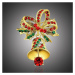 Éternelle Vánoční brož Swarovski Elements Campana - vánoční zvonek B3017 Barevná/více barev