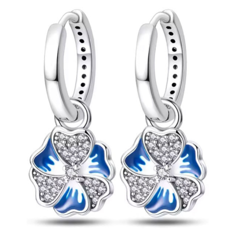 GRACE Silver Jewellery Stříbrné náušnice s motivem jemného květu - stříbro 925/1000 E-1493/283 M