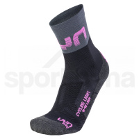 Ponožky UYN Cycling Light Socks W - černá/šedá/růžová /36