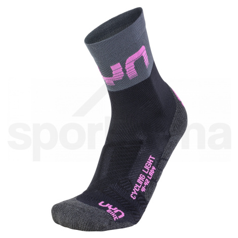 Ponožky UYN Cycling Light Socks W - černá/šedá/růžová /36