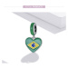 Stříbrný přívěsek Brazilská vlajka LOAMOER