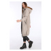 Bigdart 5087 Hooded Fur Coat - Stone