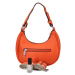 Jednoduchá dámská koženková kabelka přes rameno Alika, oranžová