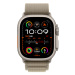 Apple Watch Ultra 2 49 mm loop S smart hodinky Titan/Olive Alpine