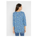 BONPRIX tričko s květy Barva: Modrá, Mezinárodní