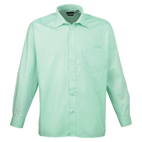 Premier Workwear Pánská košile s dlouhým rukávem PR200 Aqua -ca. Pantone 344