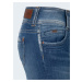 Tmavě modré dámské straight fit džíny s vyšisovaným efektem Pepe Jeans Gen