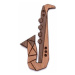 Dřevěná brož Saxophone Brooch