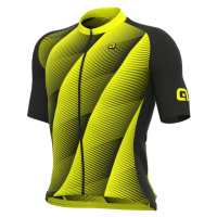 ALÉ Cyklistický dres s krátkým rukávem - PR-R SQUARE - žlutá