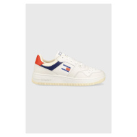 Kožené sneakers boty Tommy Jeans TJM BASKET PREMIUM bílá barva, EM0EM01216