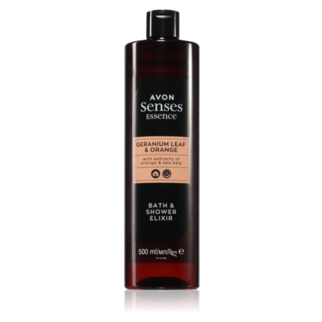 Avon Senses Essence Geranium Leaf & Orange přísada do koupele 500 ml