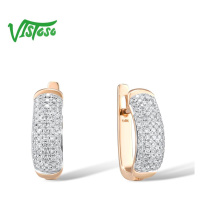 Elegantní půlkruhové náušnice zdobené diamanty Listese