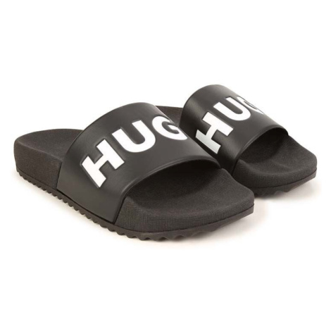 Dětské pantofle HUGO černá barva Hugo Boss