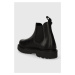 Kožené kotníkové boty Tommy Jeans TJM NAPA LEATHER pánské, černá barva, EM0EM01254