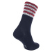 Tommy Hilfiger WOMEN SEASONAL TENCEL SOCK 2P FOLK STRIPE Dámské ponožky, tmavě modrá, velikost