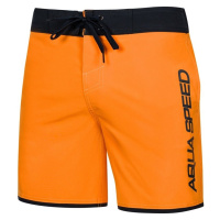 AQUA SPEED Plavecké šortky Evan Orange/Black Pattern 75
