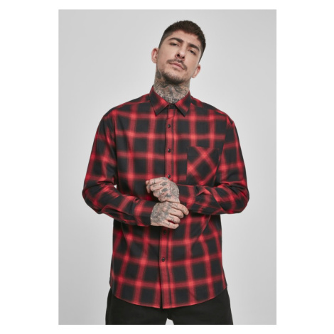 Oversized Checked Shirt - blk/red