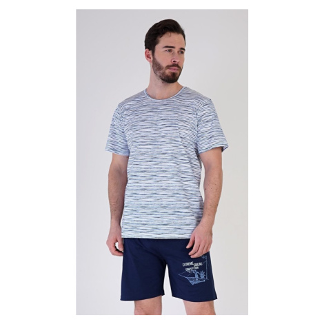 Módní modré pánské pyžamo Regata